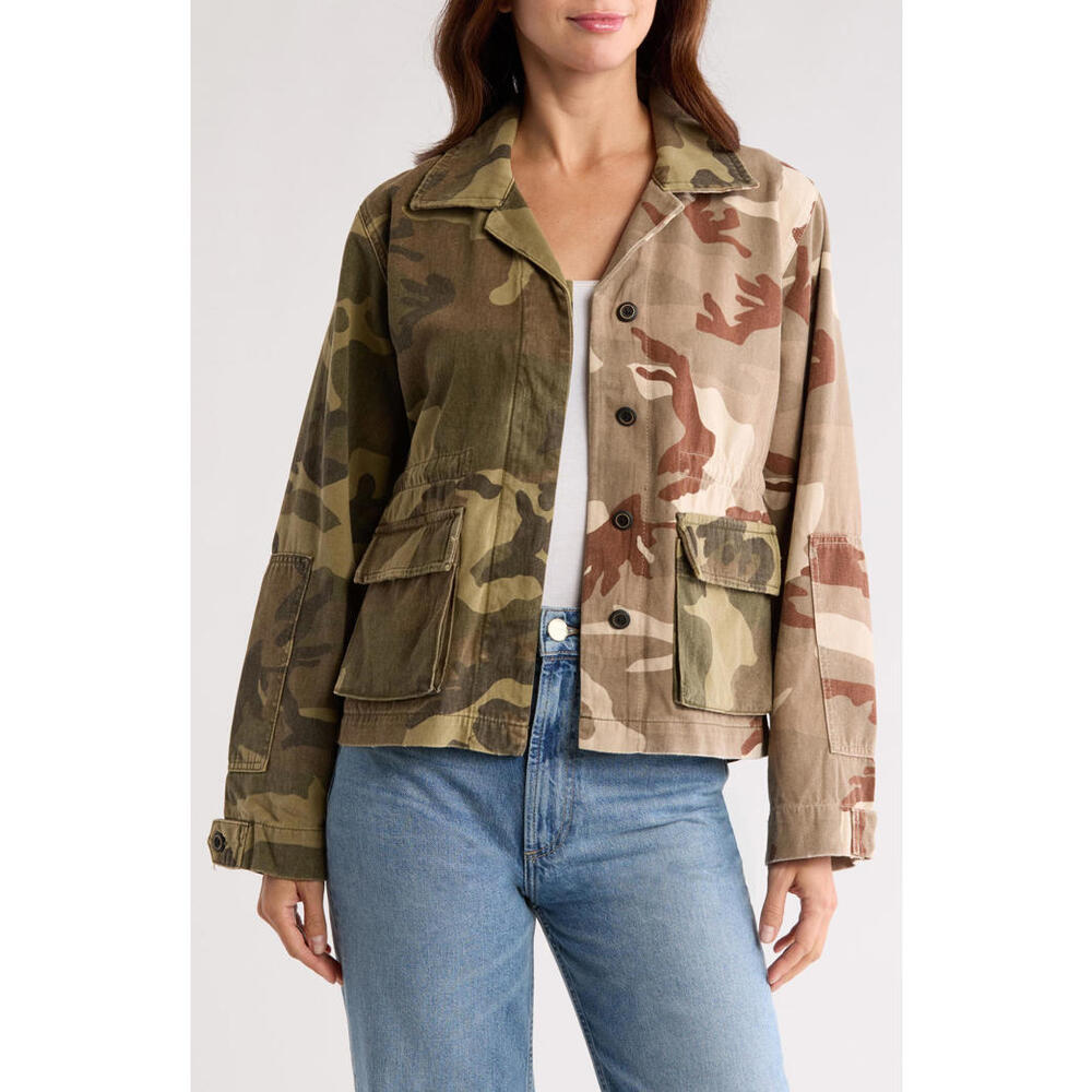 NWT! AllSaints Finch Camo Jacket in Camo Green Size 0